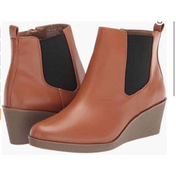 Aerosoles Brandi Wedge Booties with Zip Closure Size 11 - Picture 2 of 11